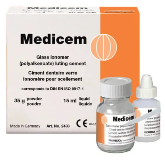 Medicem, Glass Ionomer Luting Cement, Powder + Liquid