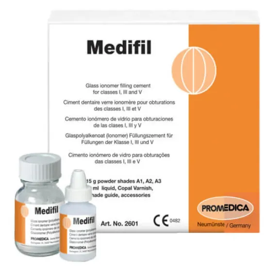 Medifil, Glass Ionomer Filling Cement, A1, Powder + Liquid